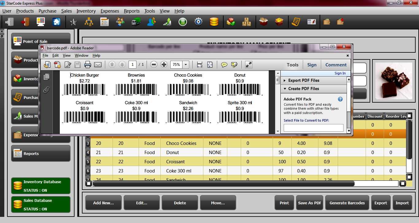 Barcode label generator for (کریانہ) Karyana and General Store
