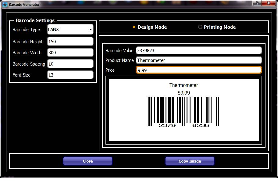 Barcode label generator for (کریانہ) Karyana and General Store