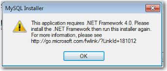 Image result for .net framework 4.0 required for mysql